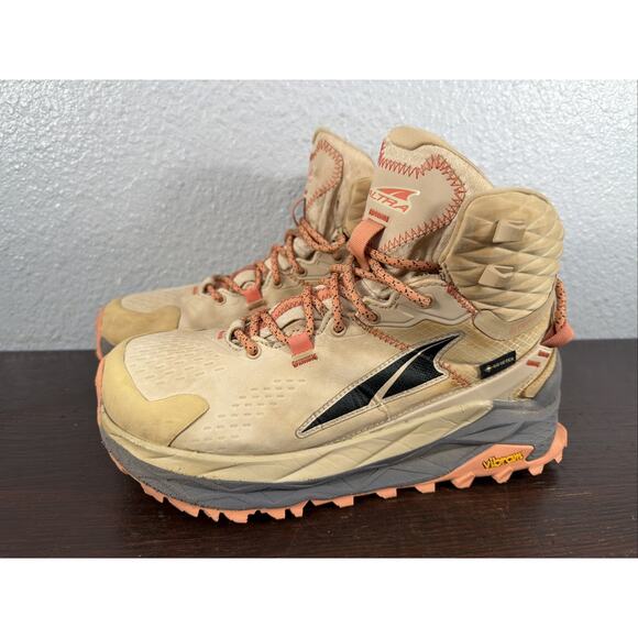 Altra Shoes - Altra Olympus 5 Mid GTX Womens Ivory Athletic Running Shoes Sz US 8 M EU 41